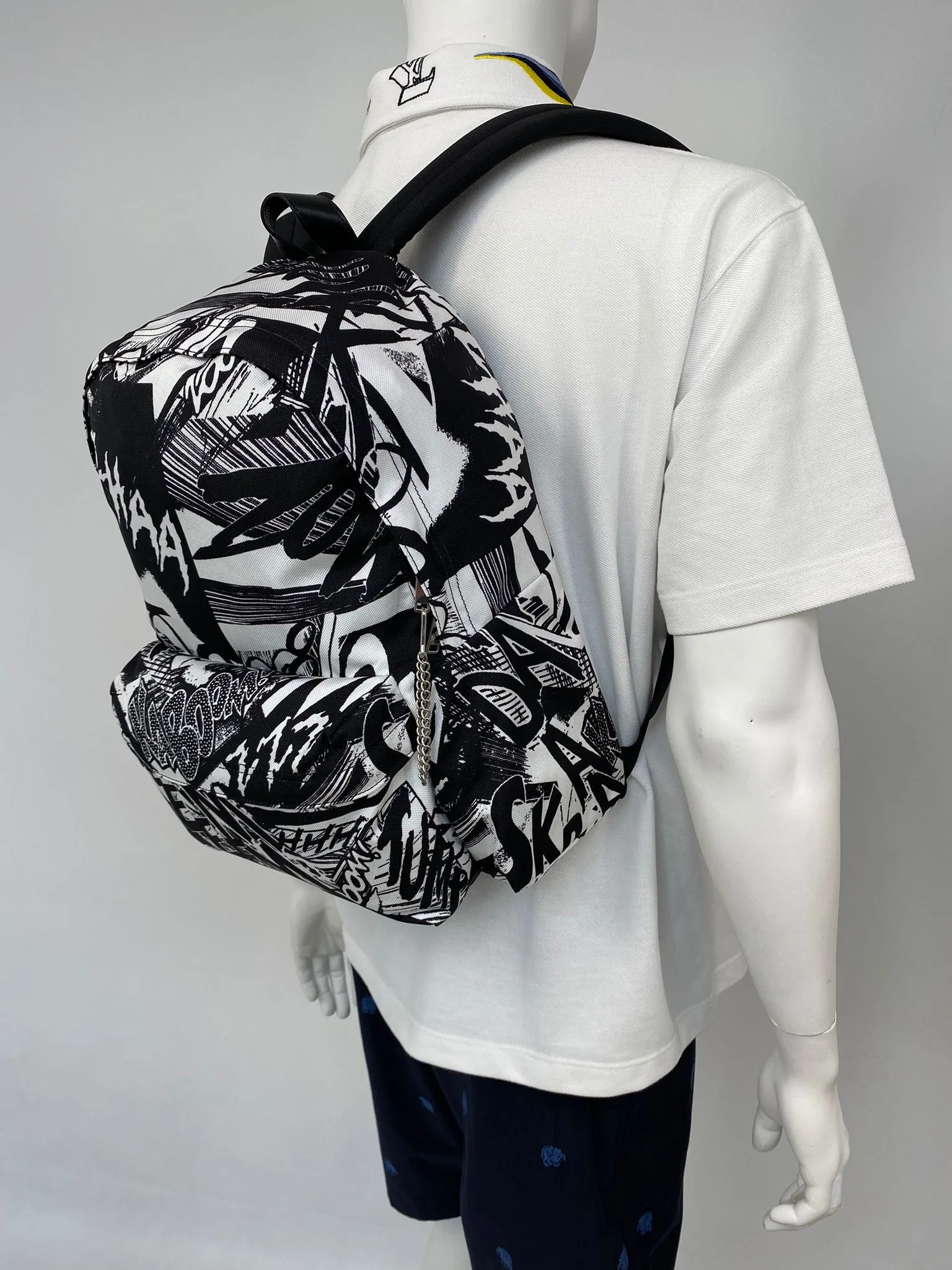 Medium Backpack in Nylon with Christian Marclay 'ZZHAA