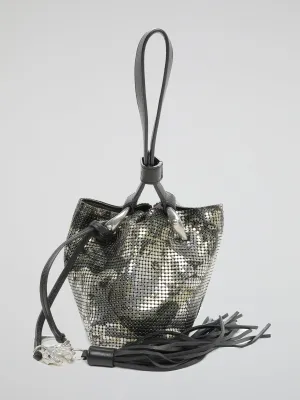 Metallic Bucket Bag