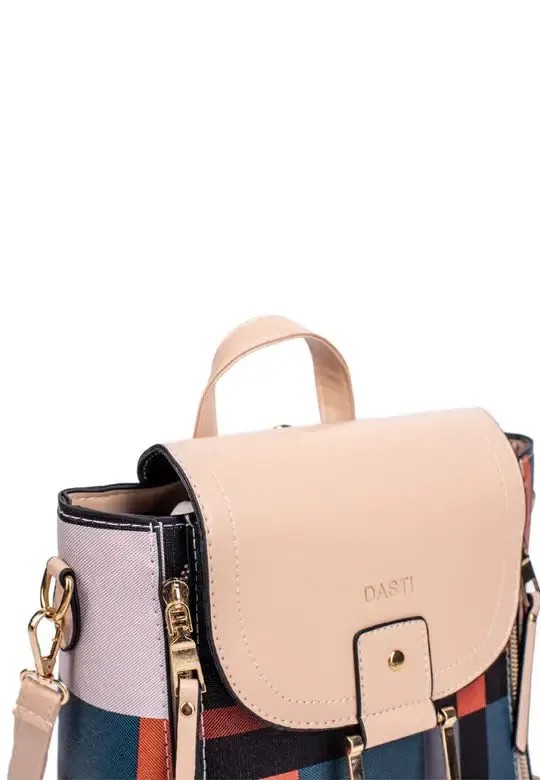 Mini Convertible Backpack Small Purse for Women Dasti (Blue)