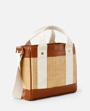 Mixed Canvas 31L Tote - Dark Chocolate