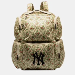 MLB Floral Satin NY Yankees Patch Backpack