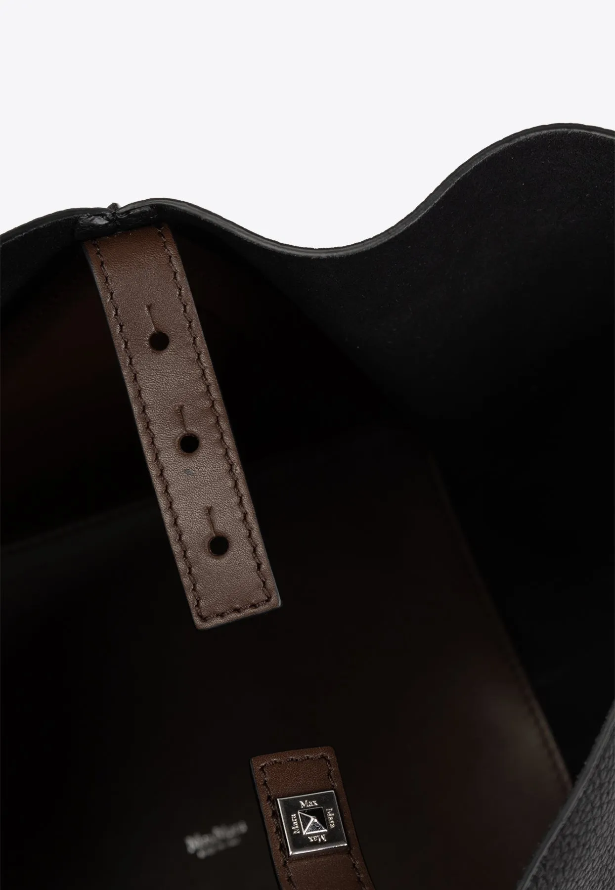 MM Logo Leather Bucket Bag