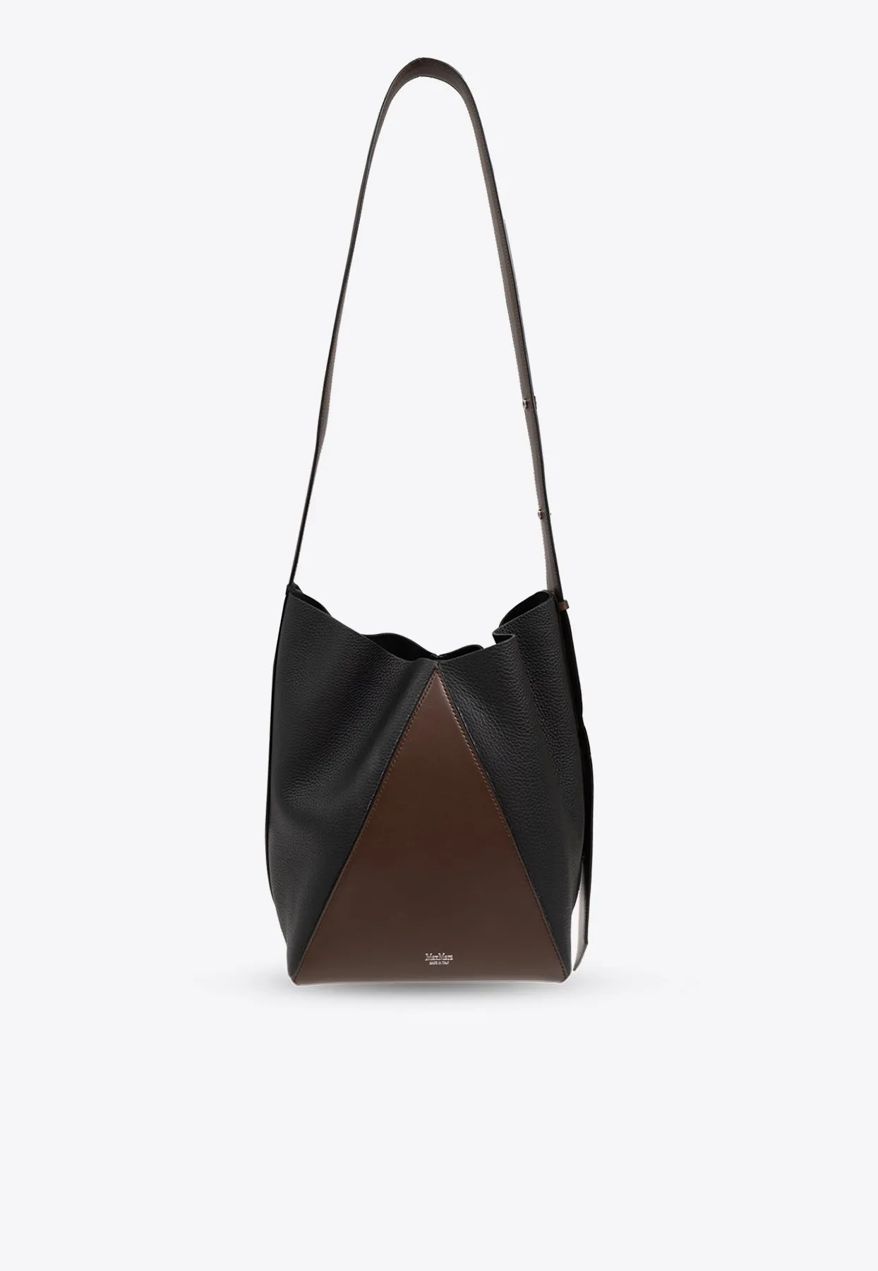 MM Logo Leather Bucket Bag