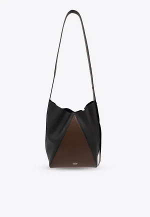MM Logo Leather Bucket Bag