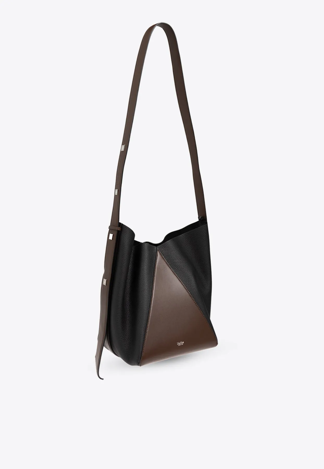 MM Logo Leather Bucket Bag