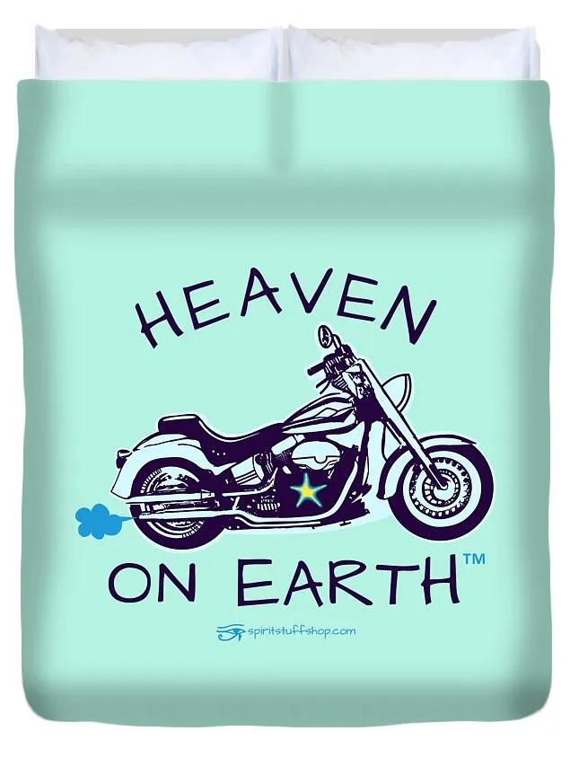 Motorcycle Heaven On Earth - Duvet Cover
