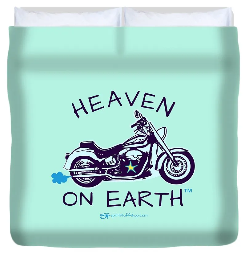 Motorcycle Heaven On Earth - Duvet Cover
