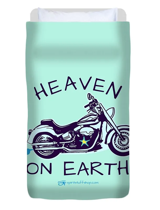 Motorcycle Heaven On Earth - Duvet Cover