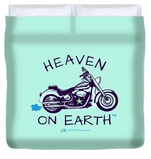 Motorcycle Heaven On Earth - Duvet Cover