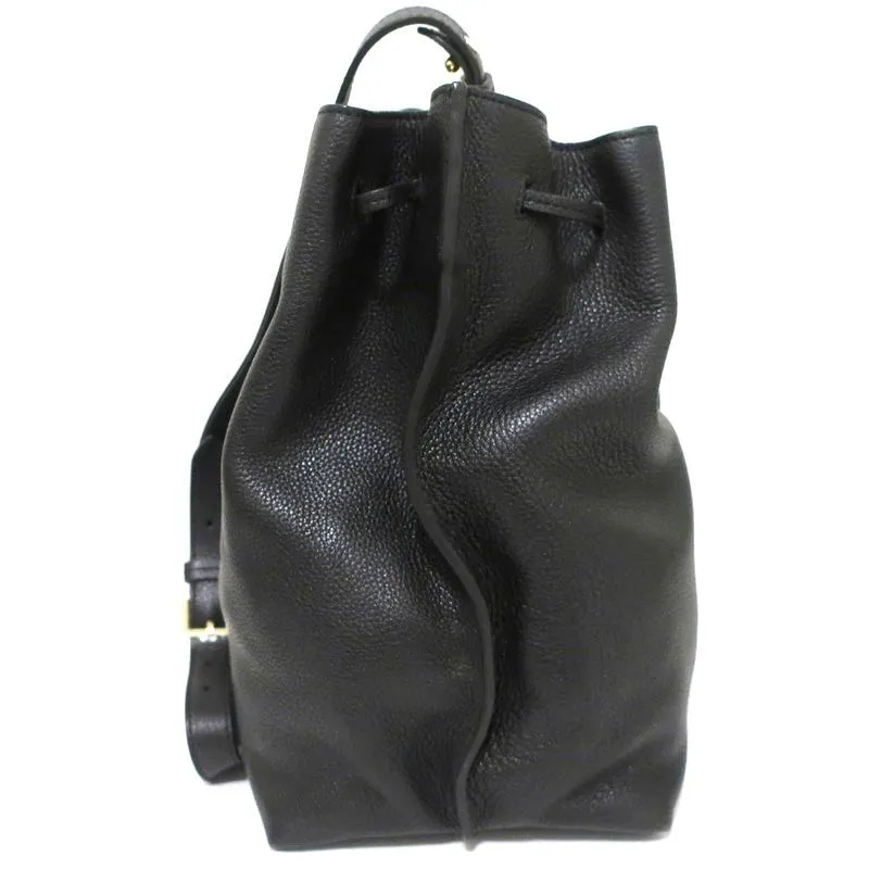 Mulberry Kensington Bucket Bag Black Grained Leather Medium Crossbody Satchel