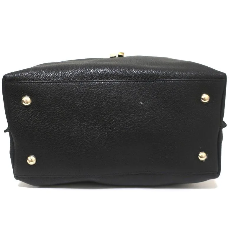 Mulberry Kensington Bucket Bag Black Grained Leather Medium Crossbody Satchel