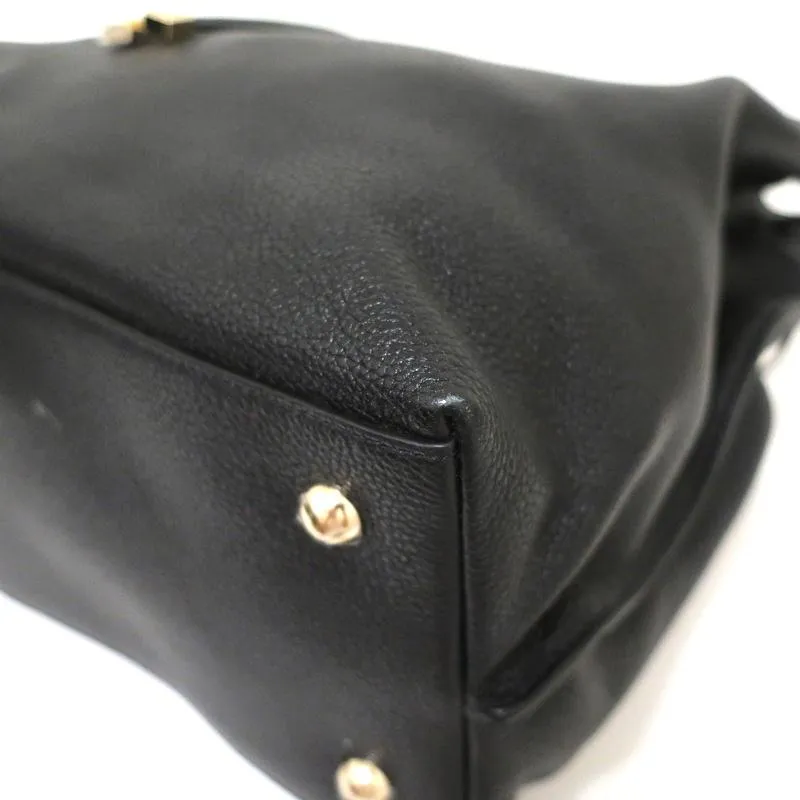 Mulberry Kensington Bucket Bag Black Grained Leather Medium Crossbody Satchel