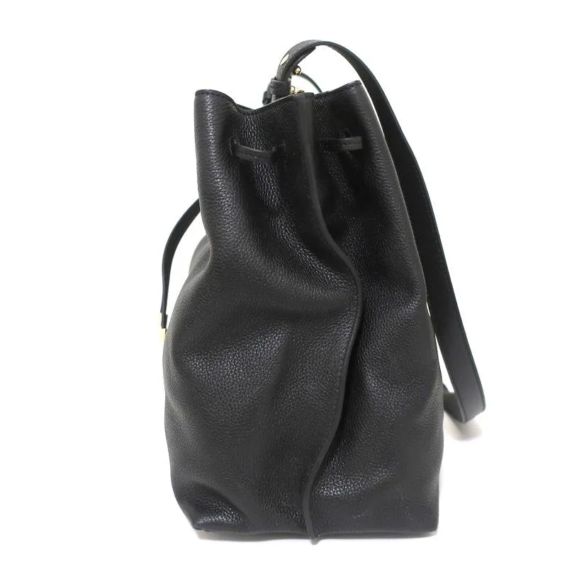 Mulberry Kensington Bucket Bag Black Grained Leather Medium Crossbody Satchel