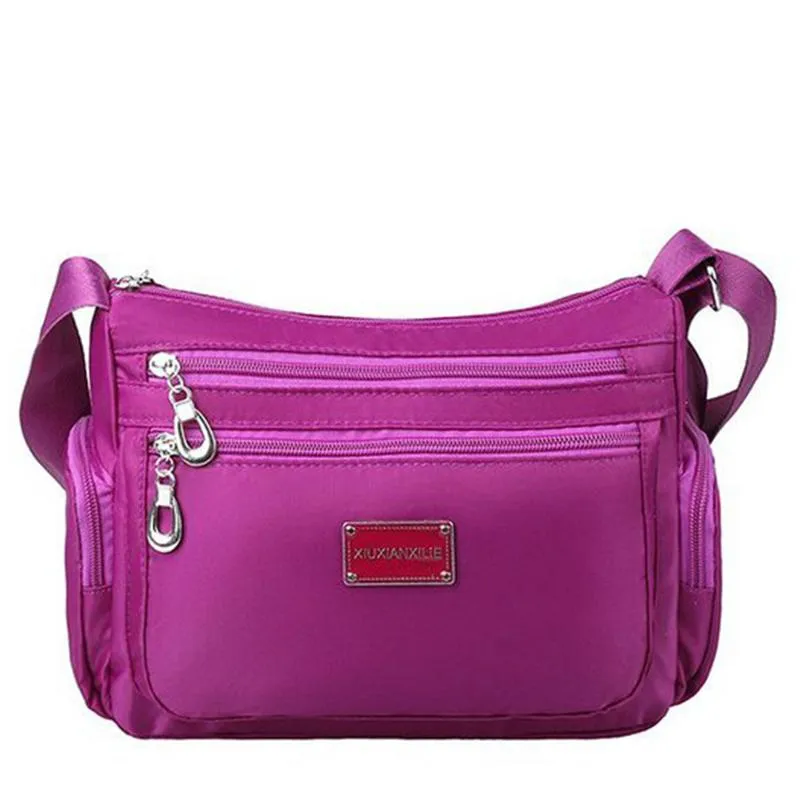Multiple Compartment Zip Fastening Adjustable Shoulder Strap Waterproof Crossbody Bag