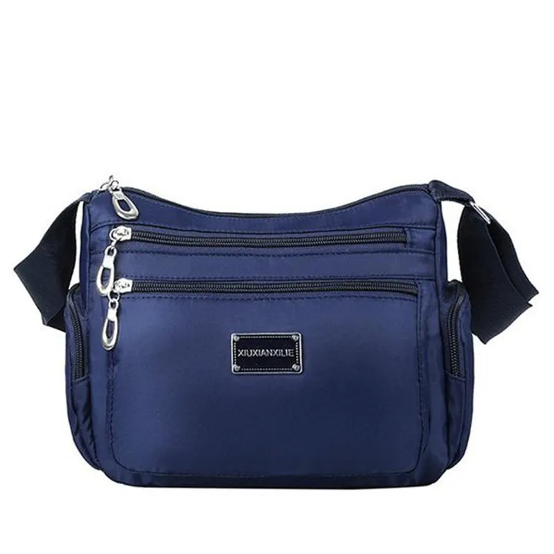 Multiple Compartment Zip Fastening Adjustable Shoulder Strap Waterproof Crossbody Bag