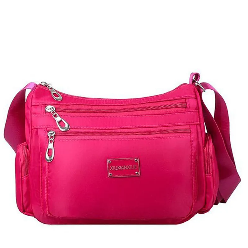 Multiple Compartment Zip Fastening Adjustable Shoulder Strap Waterproof Crossbody Bag