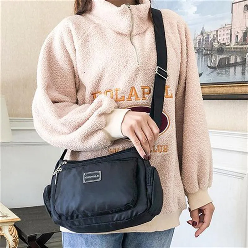Multiple Compartment Zip Fastening Adjustable Shoulder Strap Waterproof Crossbody Bag