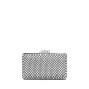 NATASHA BALL MESH CLUTCH - SILVER