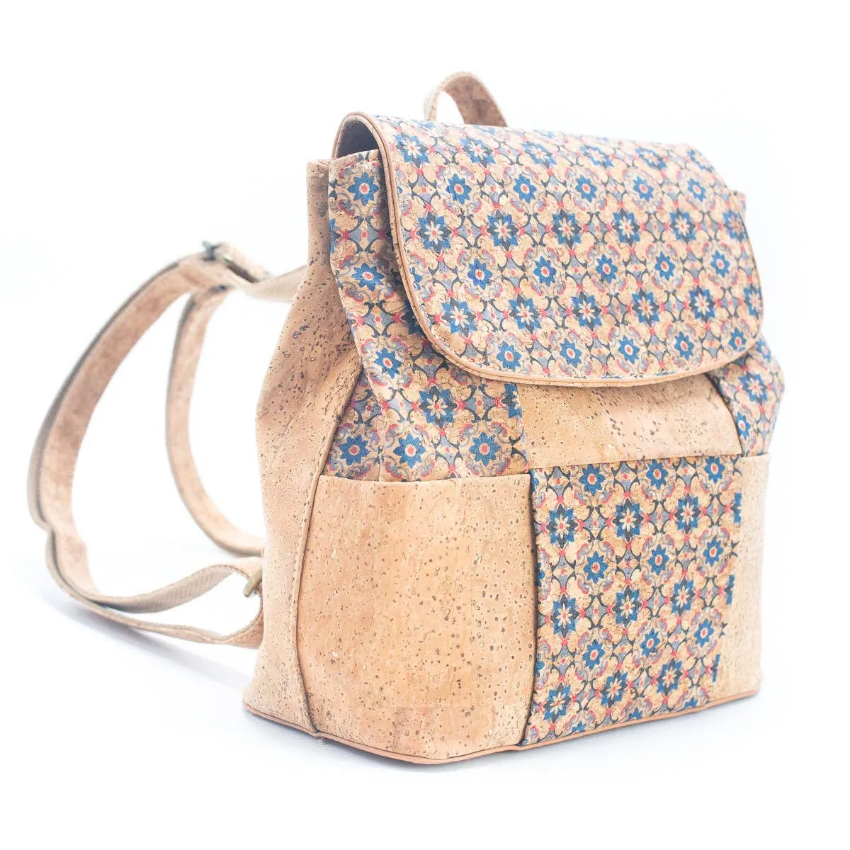 Natural Cork and summer Pattern Women's Backpack BAGF-024