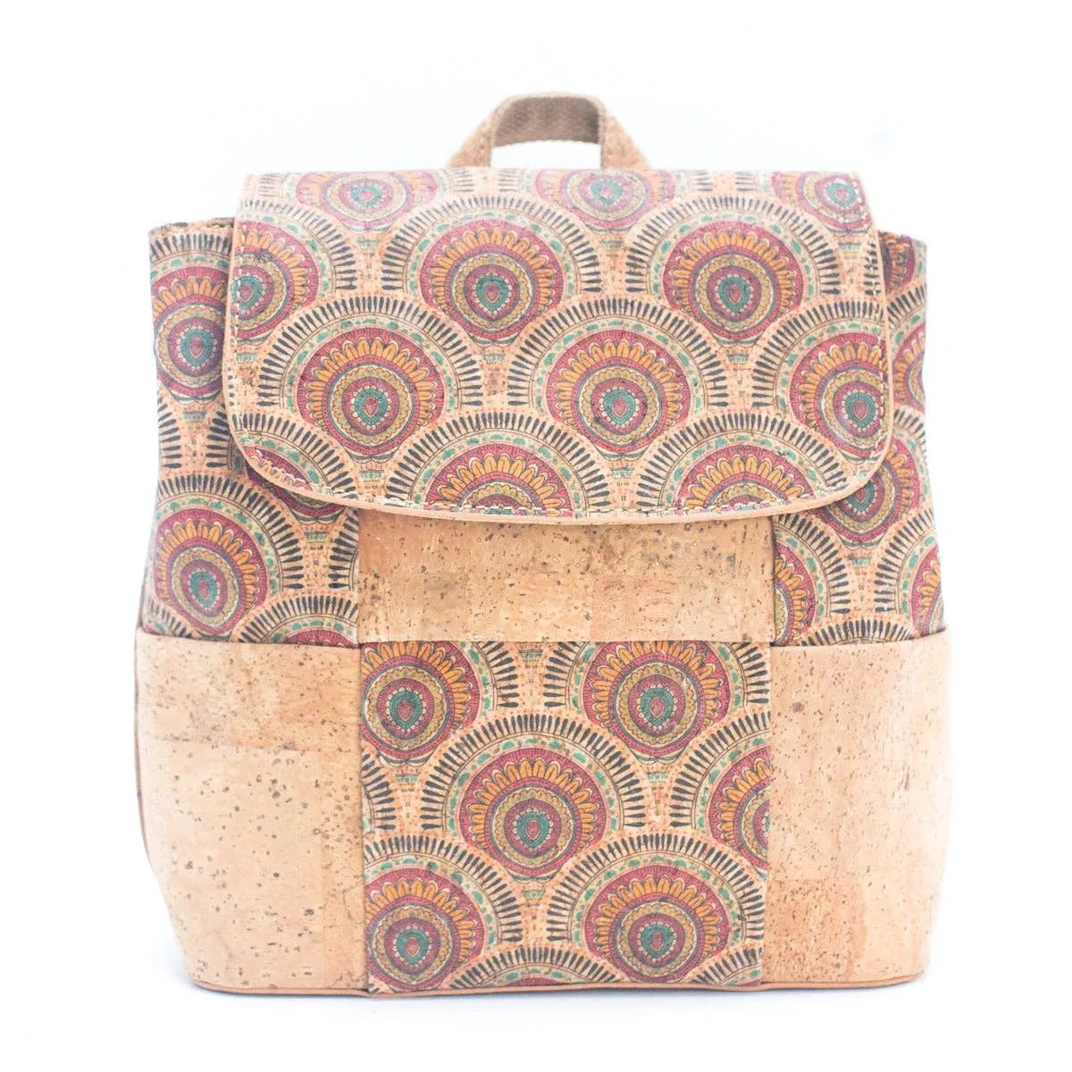 Natural Cork and summer Pattern Women's Backpack BAGF-024