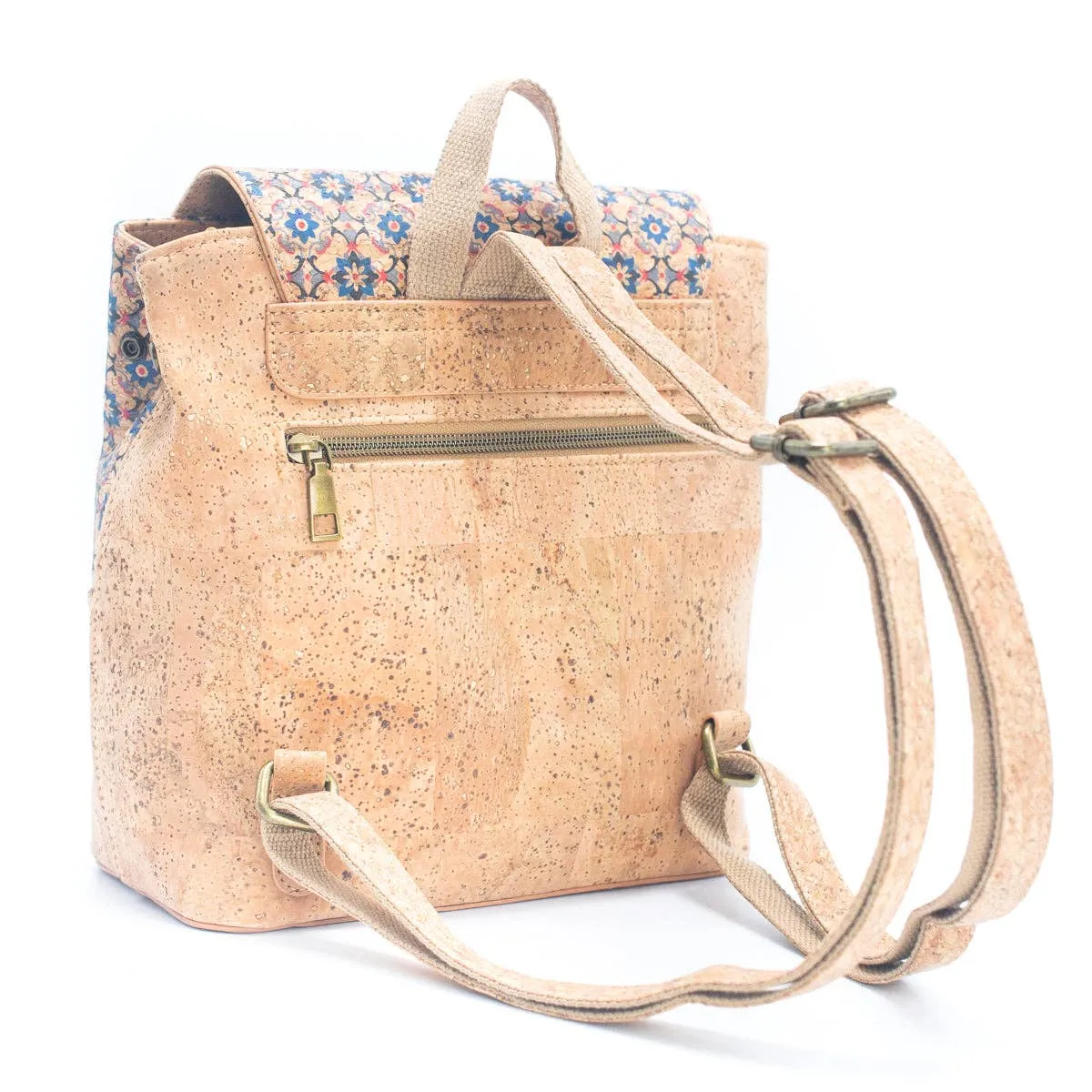 Natural Cork and summer Pattern Women's Backpack BAGF-024