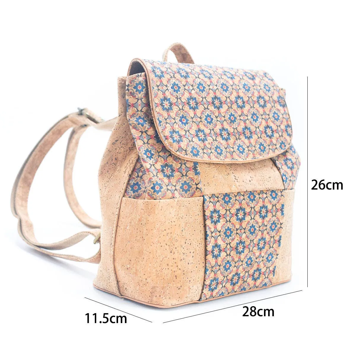 Natural Cork and summer Pattern Women's Backpack BAGF-024