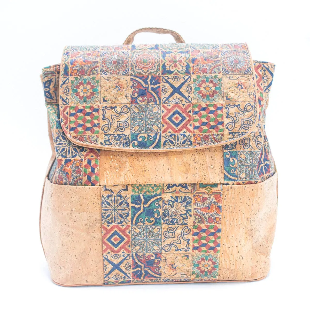 Natural Cork and summer Pattern Women's Backpack BAGF-024