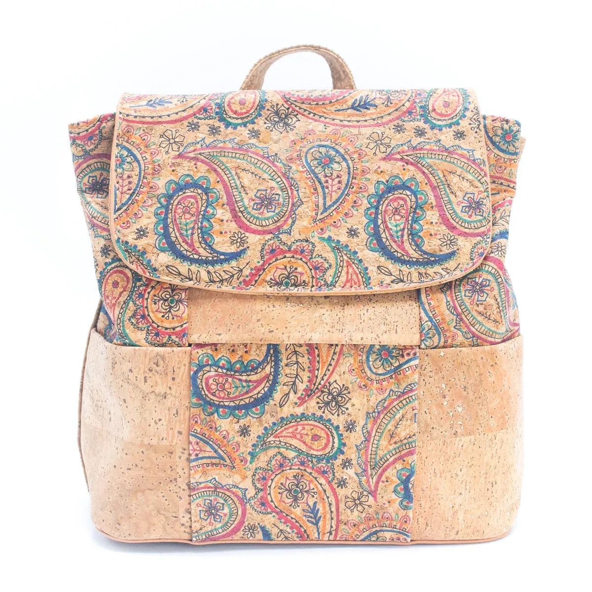 Natural Cork and summer Pattern Women's Backpack BAGF-024