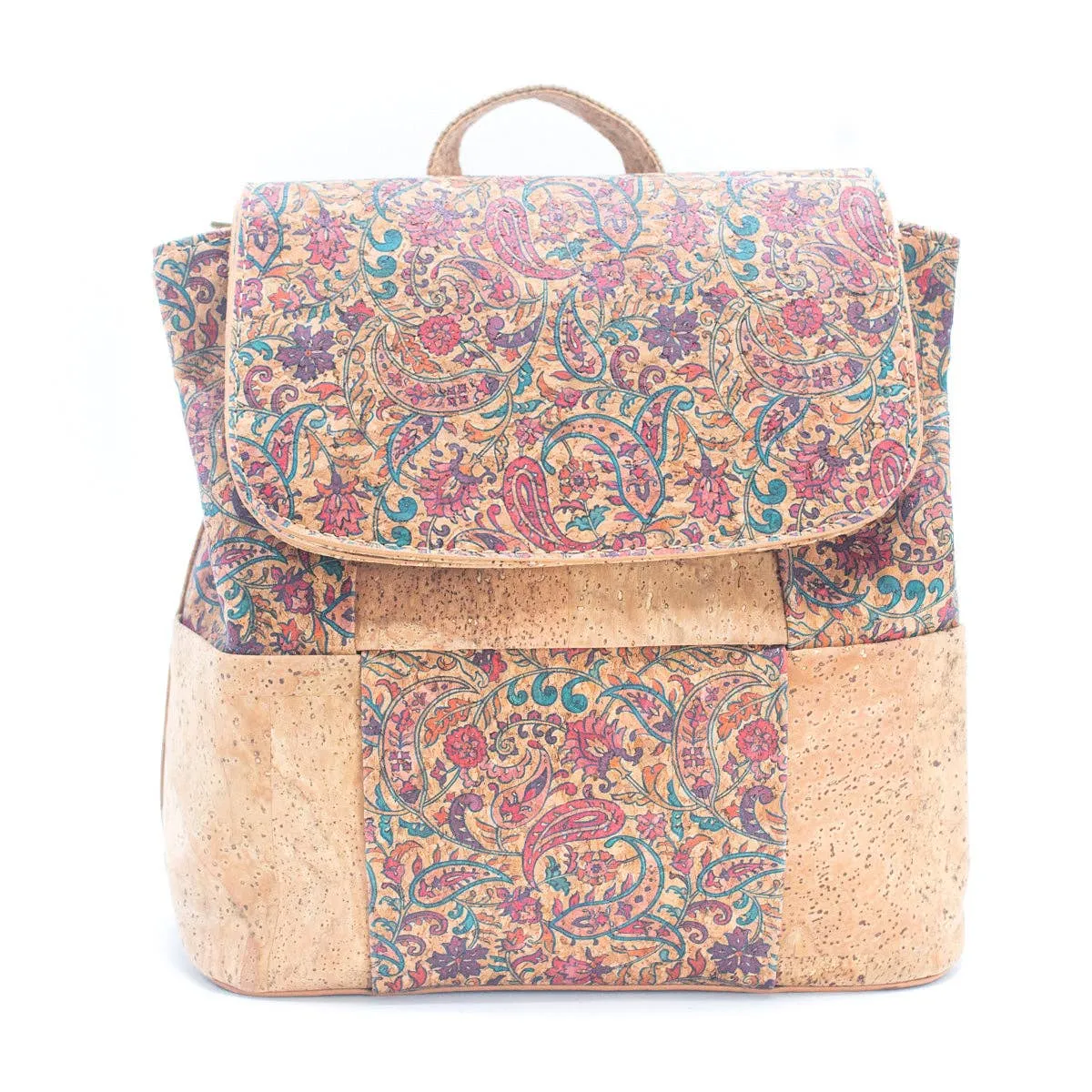 Natural Cork and summer Pattern Women's Backpack BAGF-024