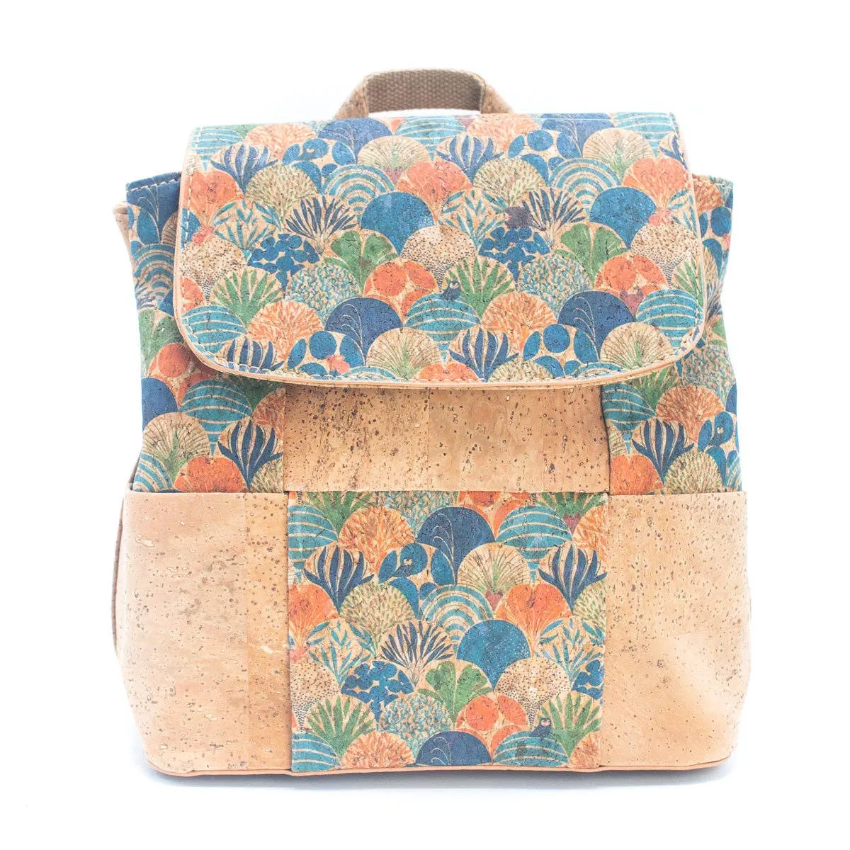Natural Cork and summer Pattern Women's Backpack BAGF-024