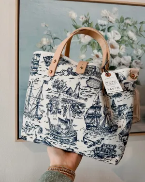 Nautical Toile All Day Mini Tote