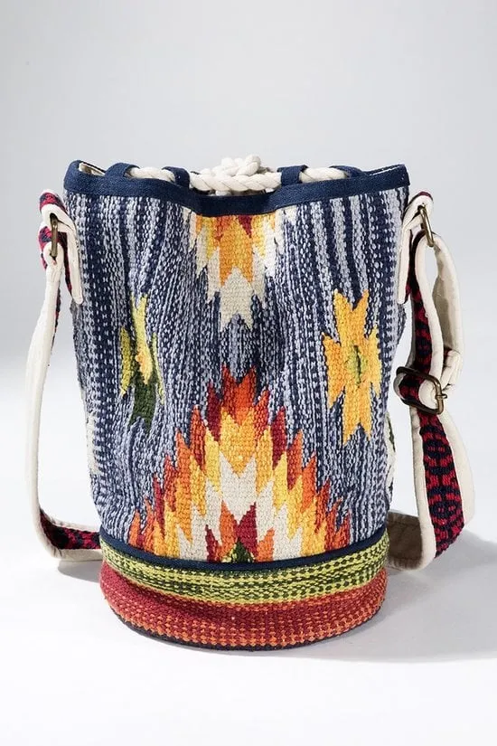 Navajo Pattern Bucket Shoulder Bag