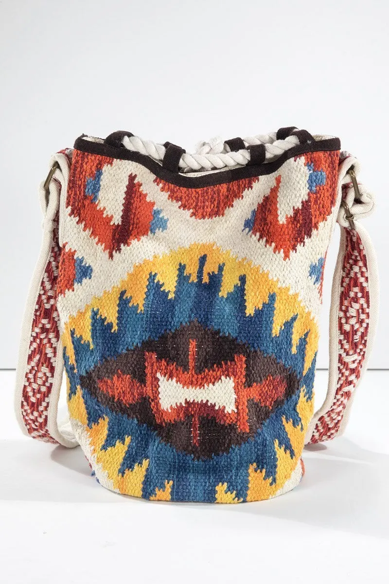 Navajo Pattern Bucket Shoulder Bag