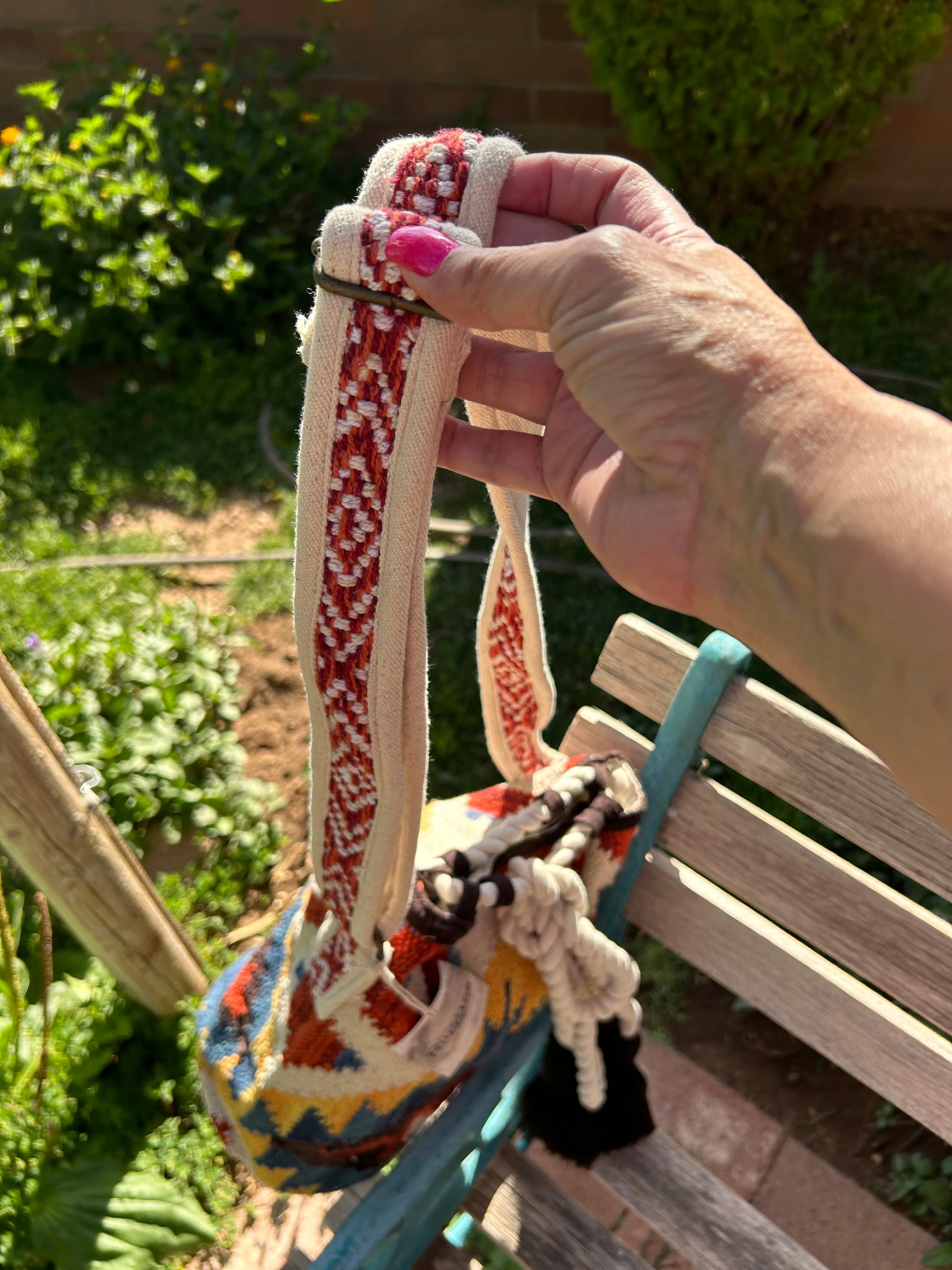 Navajo Pattern Bucket Shoulder Bag