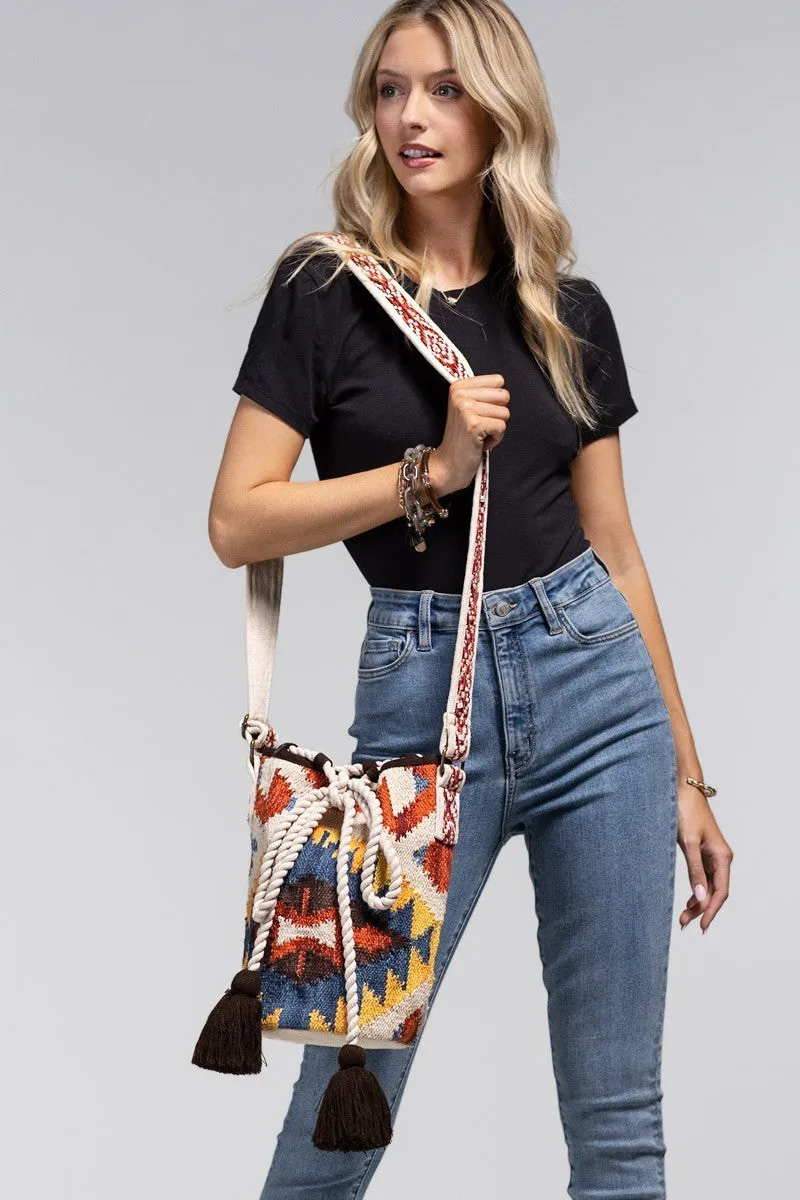 Navajo Pattern Bucket Shoulder Bag