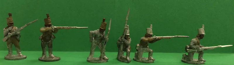 NBR008 British / KGL Infantry - Elite Co. Skirmishing - trousers/no backpacks - stovepipe shako (6)