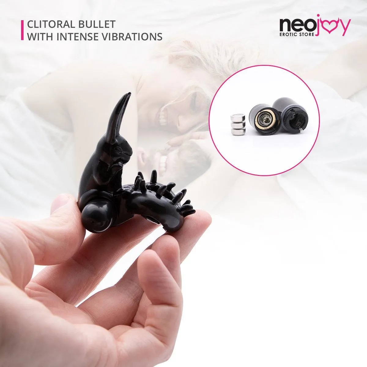 Neojoy Dark Cock Ring - Jelly Penis Ring for Enhanced Erection - Clitoral Bullet