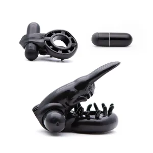 Neojoy Dark Cock Ring - Jelly Penis Ring for Enhanced Erection - Clitoral Bullet