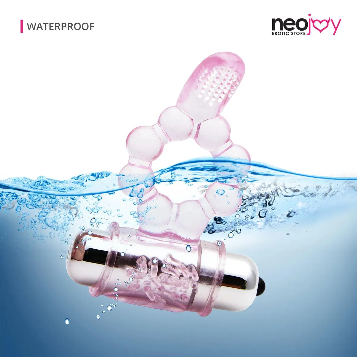 Neojoy Flower Ring - Jelly Cock Ring Erection Enhancer Clitoral Bullet Vibrator