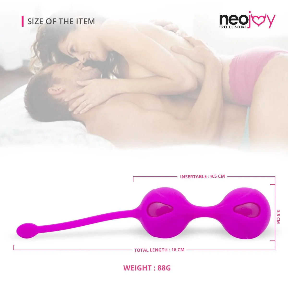 Neojoy Geisha Twin Balls Kegel Balls for Pelvic Training - Exercise Weights Toy