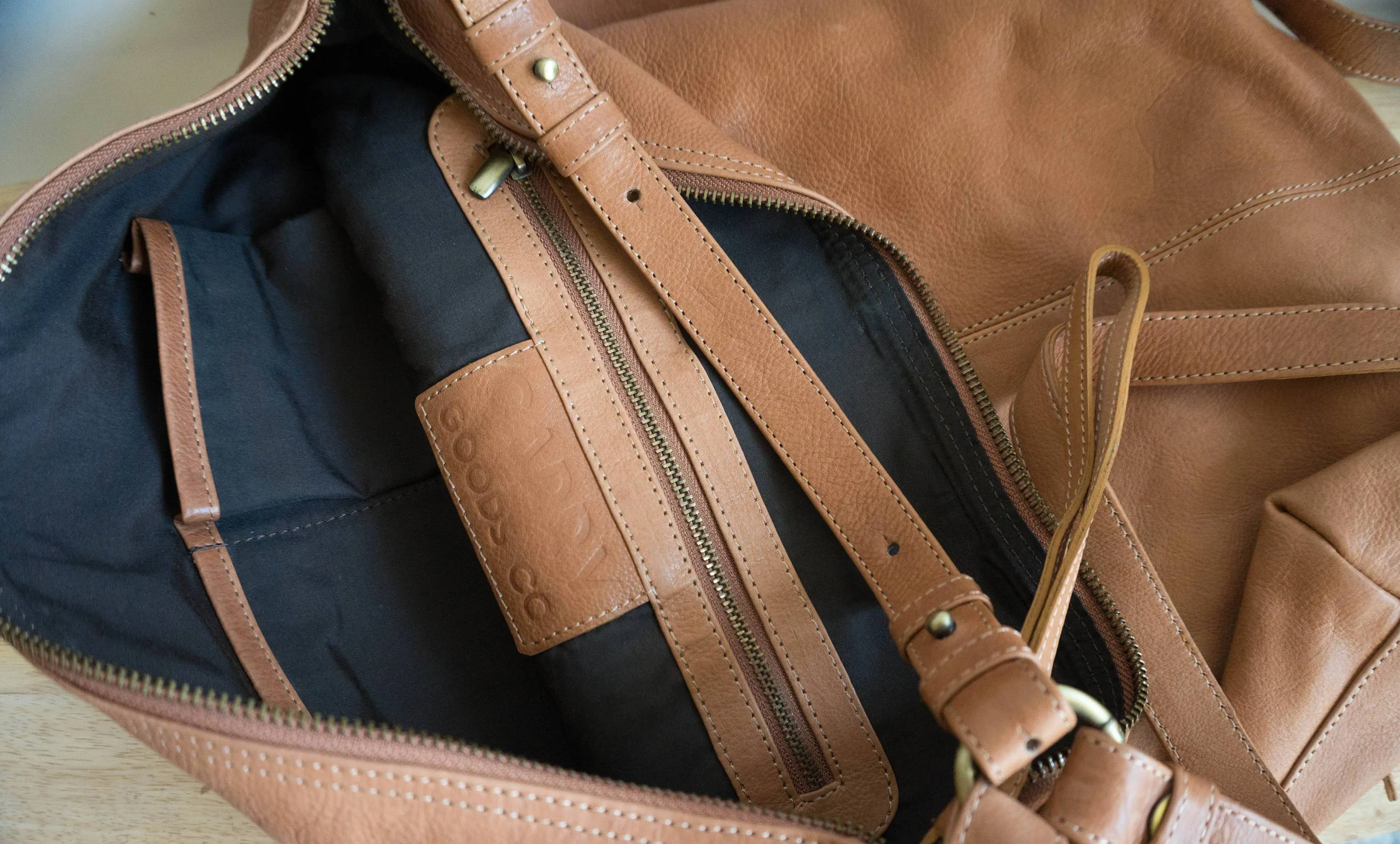 Neve Hobo Convertible Tote in Tan brown
