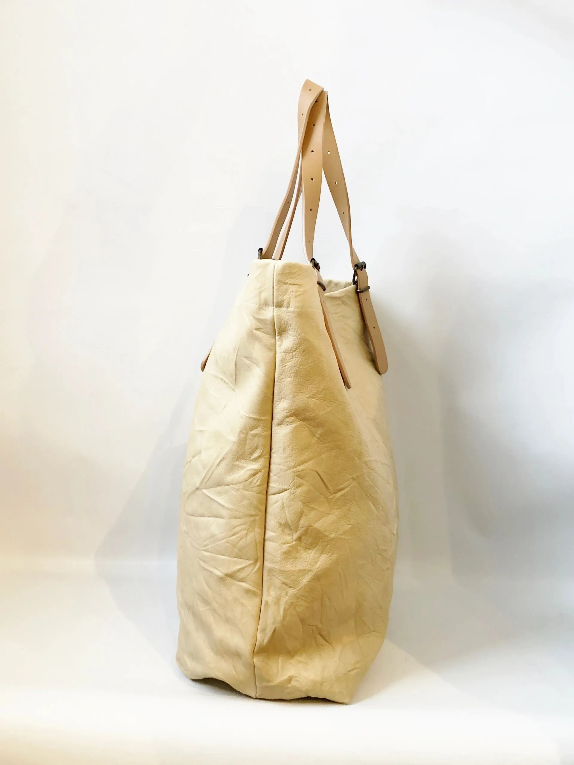 NEW Crinkled Leather Tote