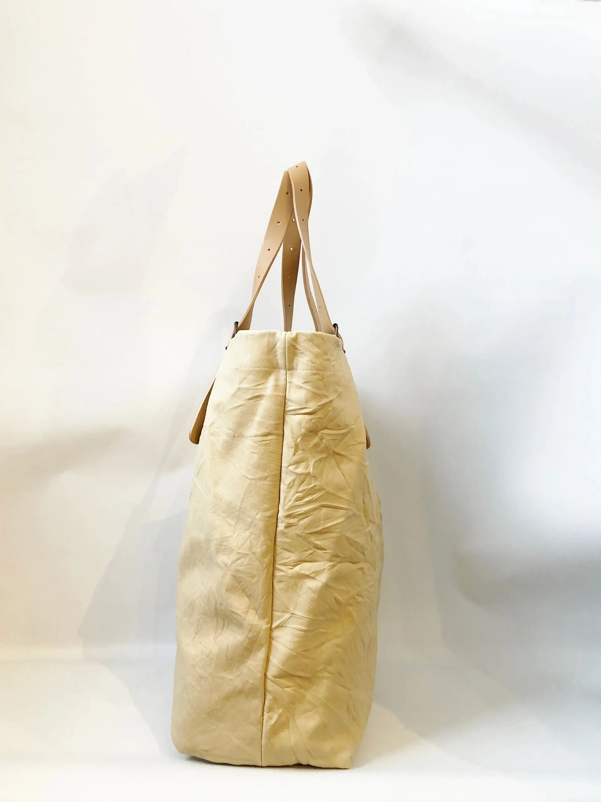 NEW Crinkled Leather Tote