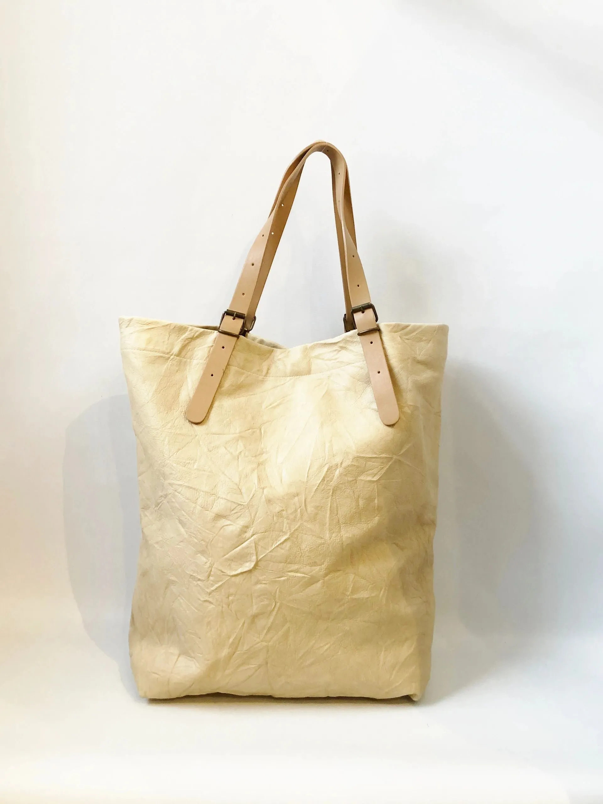 NEW Crinkled Leather Tote