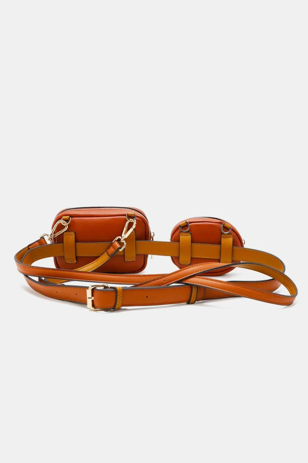 Nicole Lee Double Pouch Graphic Leather Fanny Pack