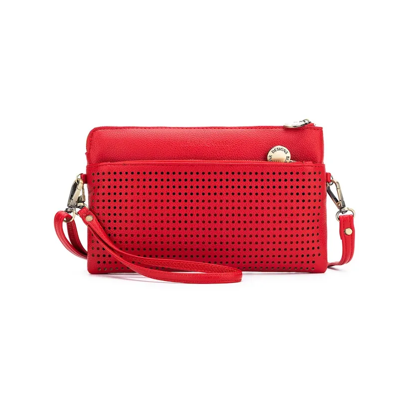 Nina Crossbody Clutch - Red