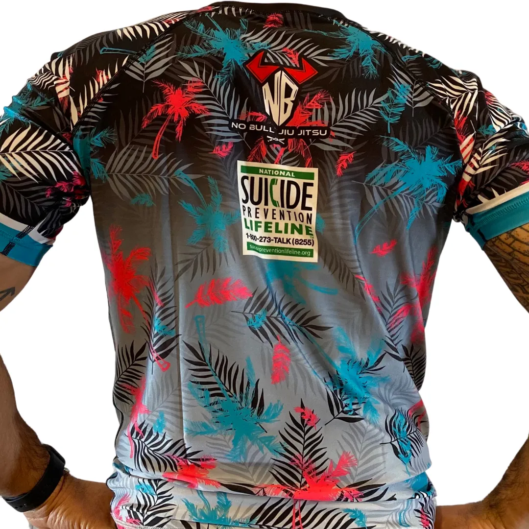 Noble Jiu Jitsu Rash Guard - Suicide Prevention Lifeline - $2/Rash Guard Donated - Jiu Jitsu - MMA - No-Gi