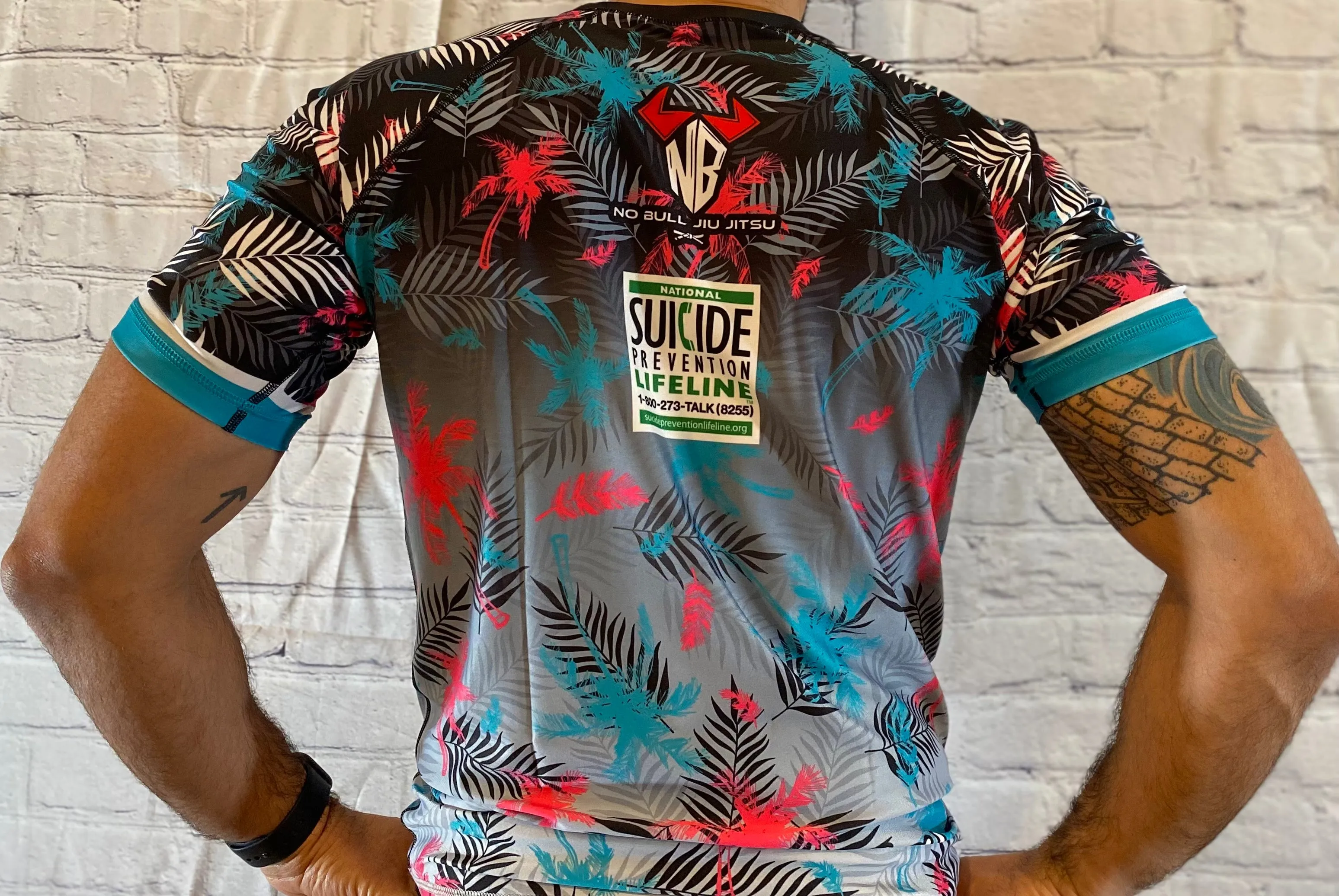 Noble Jiu Jitsu Rash Guard - Suicide Prevention Lifeline - $2/Rash Guard Donated - Jiu Jitsu - MMA - No-Gi
