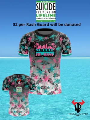 Noble Jiu Jitsu Rash Guard - Suicide Prevention Lifeline - $2/Rash Guard Donated - Jiu Jitsu - MMA - No-Gi