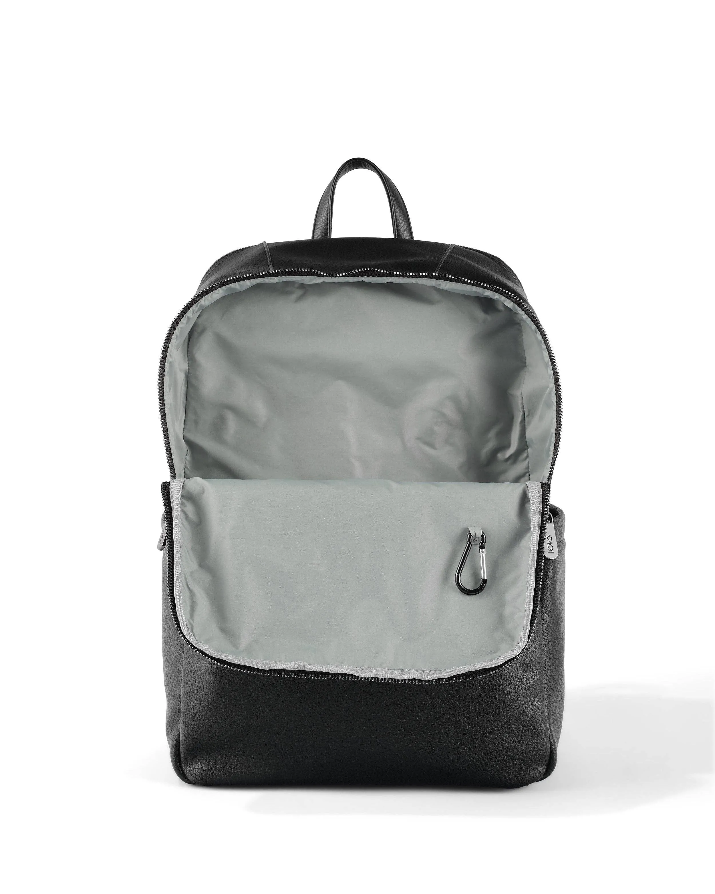 OiOi - Multitasker Nappy Backpack - Black Vegan Leather